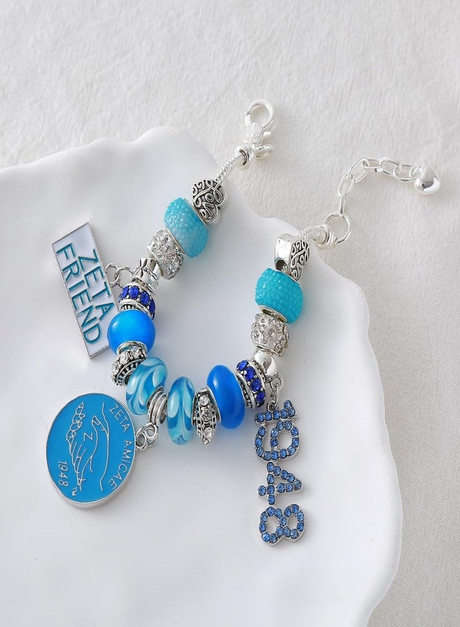 HUSURU ZETA Friends Greek Letters 1948 Amicae ZA Bracelets Sorority Large Beads Gifts Sisterhood Club Jewelry - Image 3